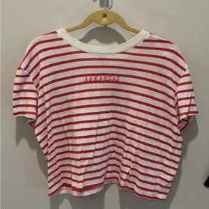 Red and White Striped Arkansas T-Shirt